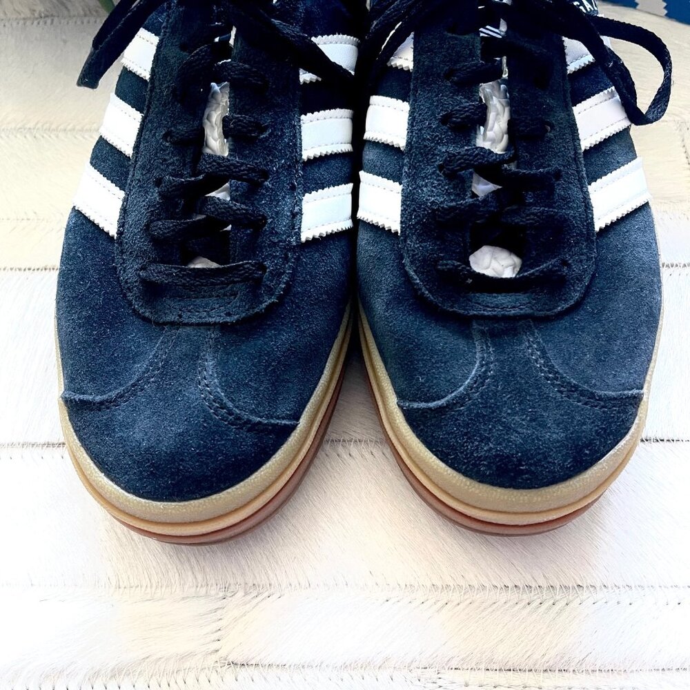 adidas Gazelle Bold Platform Sneakers Black/ Cloud White Size 9 - Picture 6 of 10